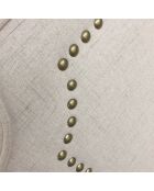 Kopfteil Milana aus beigem Stoff - 140 cm