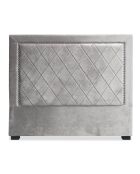 Testiera Meghan in velluto argentato - 140 cm