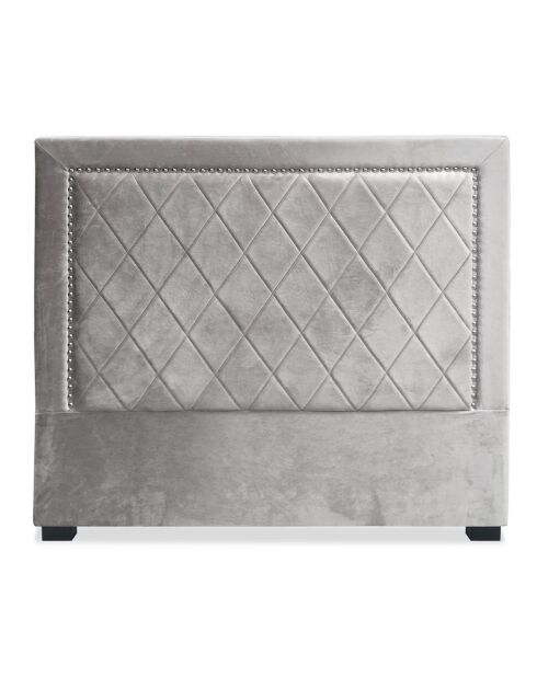 Testiera Meghan in velluto argentato - 140 cm