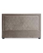 Cabecero Meghan de terciopelo marrón - 180x120 cm