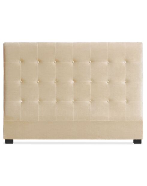 Luxor Velours beige hoofdbord - 160 cm
