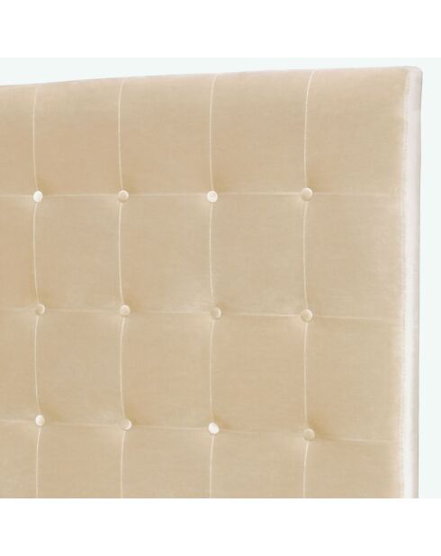 Luxor Velours beige hoofdbord - 160 cm
