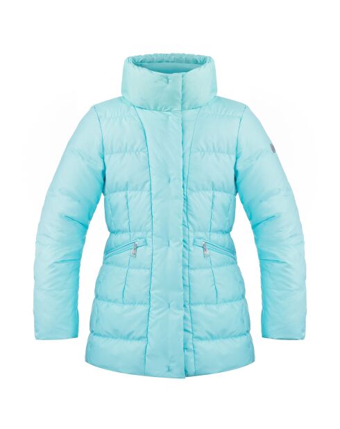 Doudoune de Ski mi-longue chaude bleue