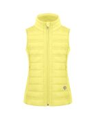 Gilet/Doudoune light sans manches bi-matière jaune