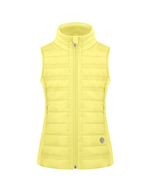 Gilet/Doudoune light sans manches bi-matière jaune