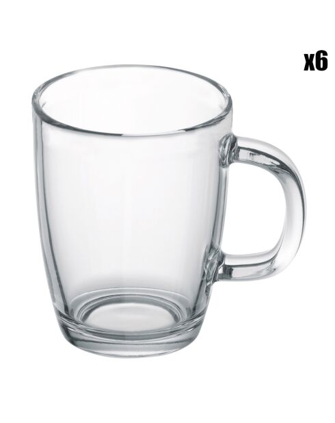 6 Mugs Bistro transparents - 0.35 L