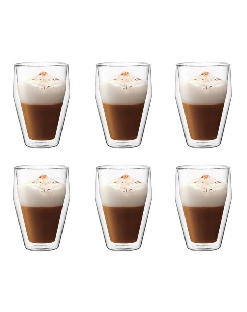 6 Verres double paroi Titlis transparents - 0.35l
