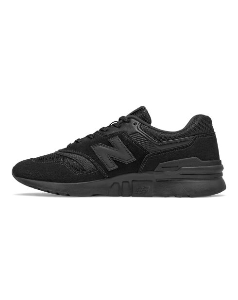 Baskets en Velours de Cuir & Mesh CM997HCI noires