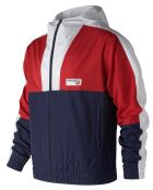 Veste zippée MJ91506 rouge/marine/blanc