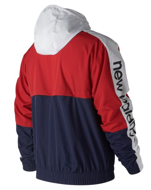 Veste zippée MJ91506 rouge/marine/blanc