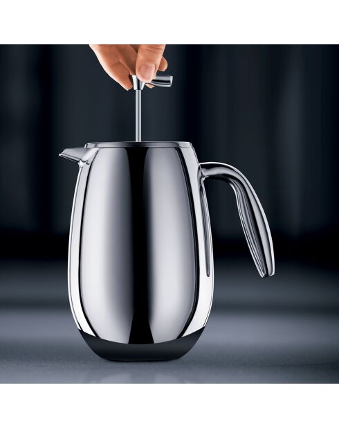 Columbia 12-kops dubbelwandig koffiezetapparaat voor Franse pers, mat roestvrij staal - 1,5 L