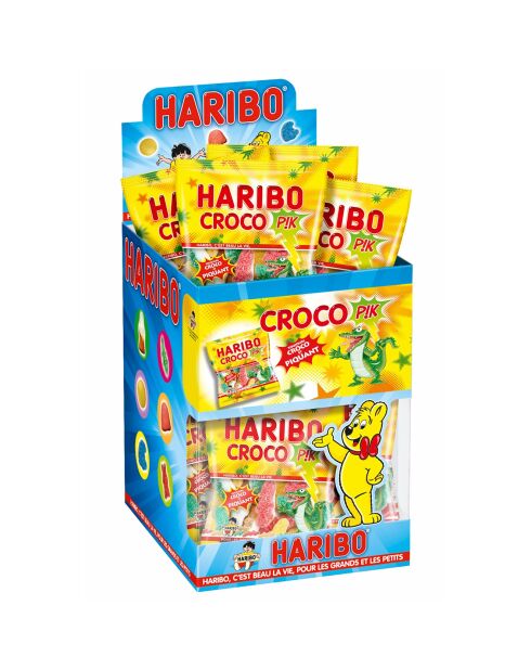 Caja de 30 bolsas de caramelos Mini Croco Pik