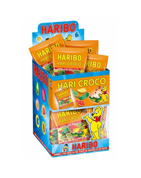 Caja de 30 bolsas de caramelos Mini Hari Croco