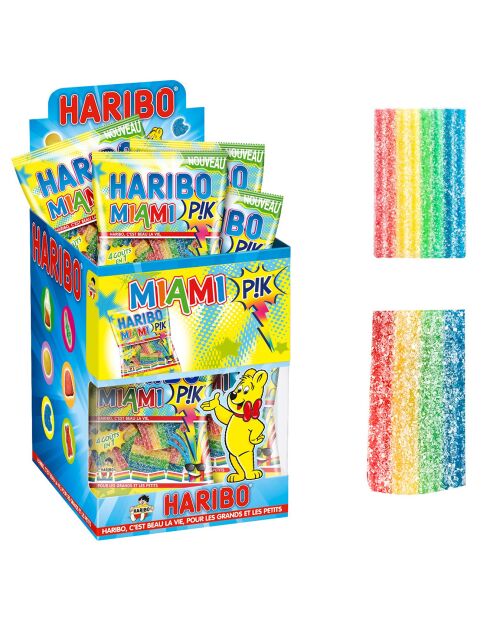Caja de 30 bolsas de caramelos Mini Miami Pik
