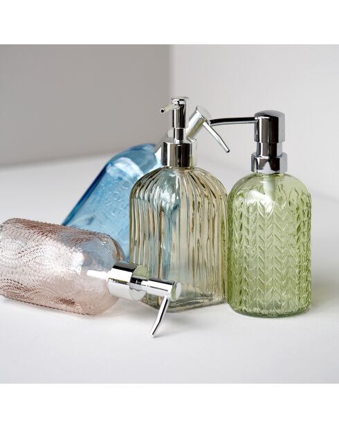 Distributeur de savon Vetro marron - 7.5x19x7.5 cm