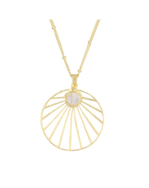 Collier Ania Moonstone en Laiton doré