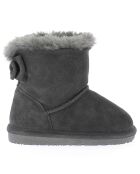 Boots fourrées en Velours de Cuir Elwha grises
