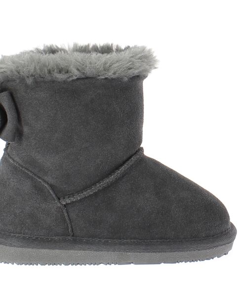 Boots fourrées en Velours de Cuir Elwha grises