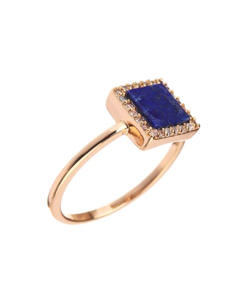 Bague Fiona Lapis en laiton doré