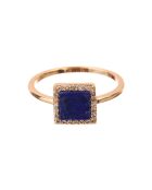 Bague Fiona Lapis en laiton doré