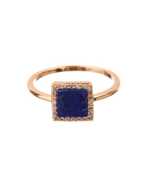 Bague Fiona Lapis en laiton doré
