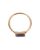 Bague Fiona Lapis en laiton doré
