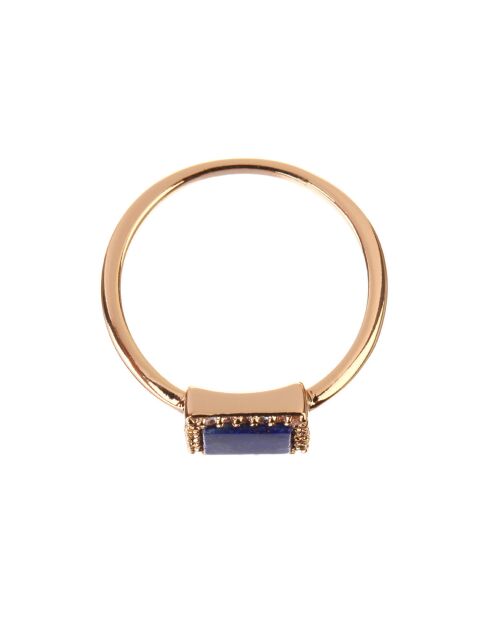 Bague Fiona Lapis en laiton doré