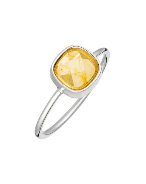 Bague Ella Topaze Jaune en laiton