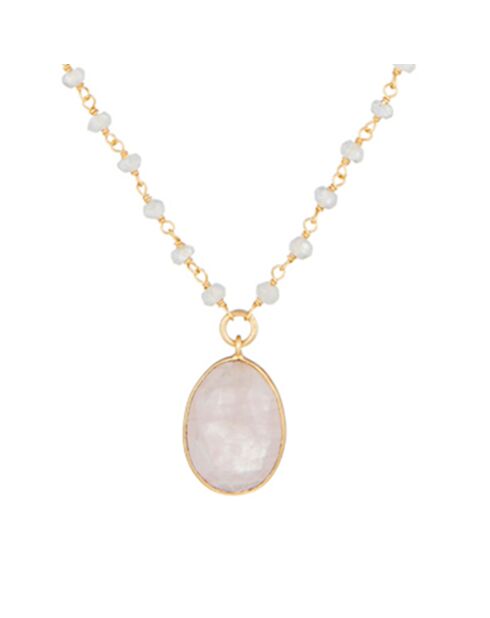Collier Adassa Quartz en laiton doré