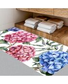 Tapis vinyle Hortensias multicolore - 50x140 cm