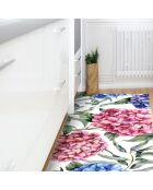 Tapis vinyle Hortensias multicolore - 50x140 cm