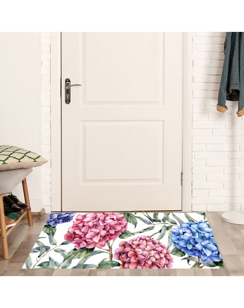 Tapis vinyle Hortensias multicolore - 50x140 cm