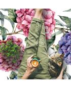 Tapis vinyle Hortensias multicolore - 200x266 cm