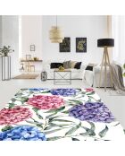 Tapis vinyle Hortensias multicolore - 200x266 cm