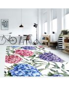 Tapis vinyle Hortensias multicolore - 200x266 cm