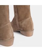 Bottes en Velours de Cuir On the rocks marron