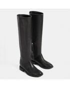 Bottes en Cuir High End Up Jet noires