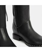 Bottes en Cuir High End Up Jet noires