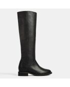 Bottes en Cuir High End Up Jet noires