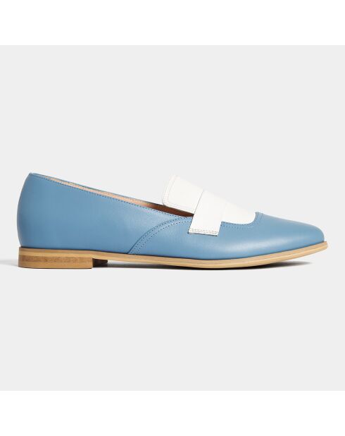 Blauw/witte leren pantoffels van Easy Day