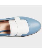 Blauw/witte leren pantoffels van Easy Day