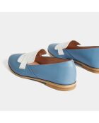 Blauw/witte leren pantoffels van Easy Day