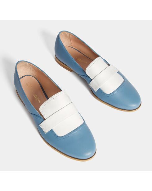 Blauw/witte leren pantoffels van Easy Day