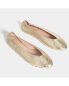 Gouden Lazy Day leren ballerina's