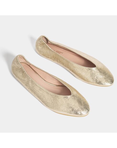 Gouden Lazy Day leren ballerina's