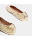Gouden Lazy Day leren ballerina's