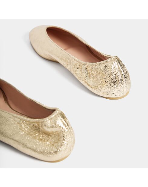 Gouden Lazy Day leren ballerina's