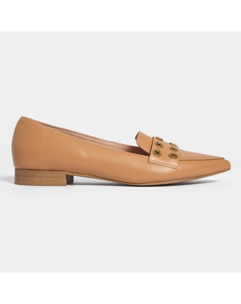 Zapatillas de piel camel one by one