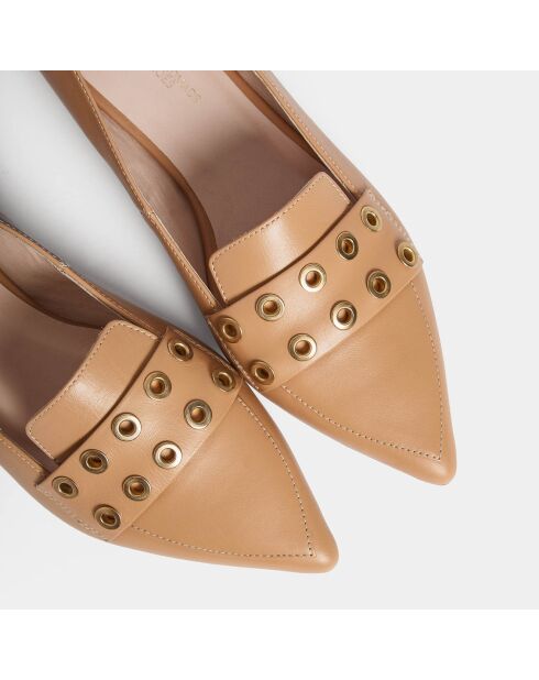 Zapatillas de piel camel one by one