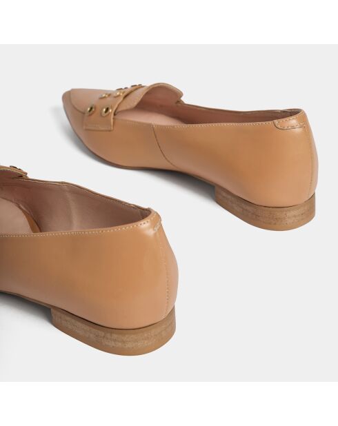 Zapatillas de piel camel one by one